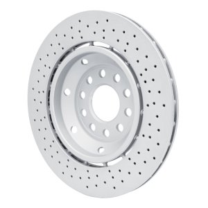 Audi RS6 Brake Rotor (1) - Left Rear - R1 Concepts - Drilled Carbon Alloy GeoMET - `03-`04